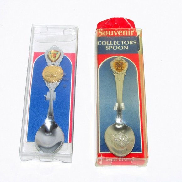 2 Vintage Collector Spoons Canada Souvenir Nova Scotia Loonie & Elliott Lake - Picture 3 of 9